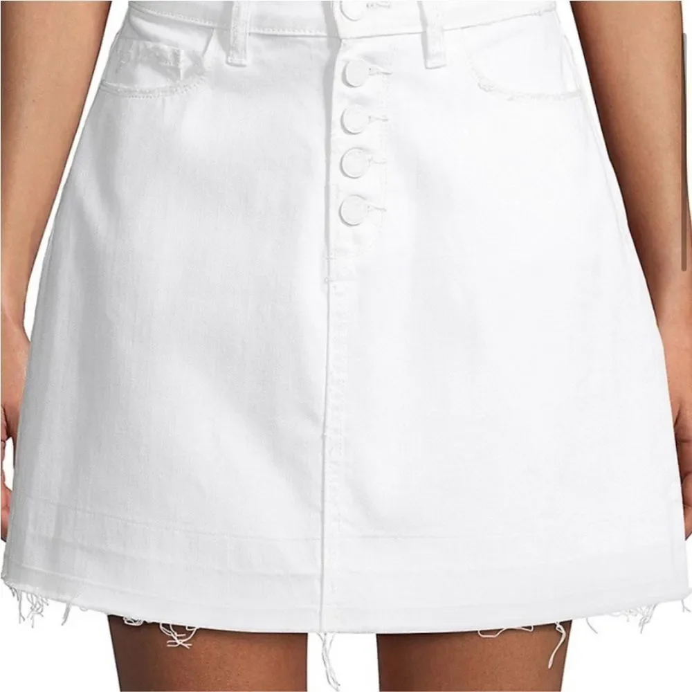 Paige Jeans Aideen exposed white button skirt 29